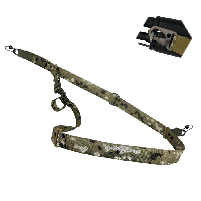 Ремінь для зброї “Hel Gen.II” (3-точковий | Кріплення карабін | Мультикам) ТМ RAGNAROK