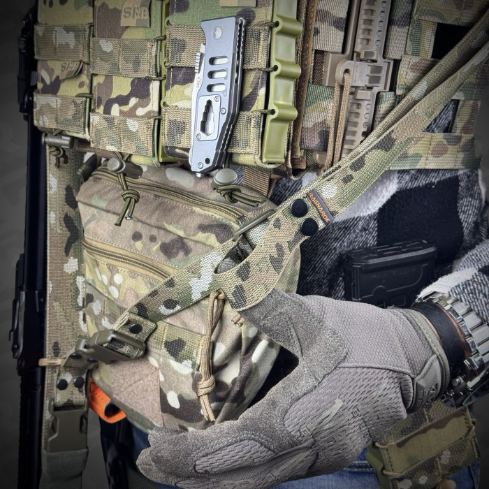 Ремінь для зброї “Hel Gen.II” (3-точковий | Кріплення карабін | Мультикам) ТМ RAGNAROK
