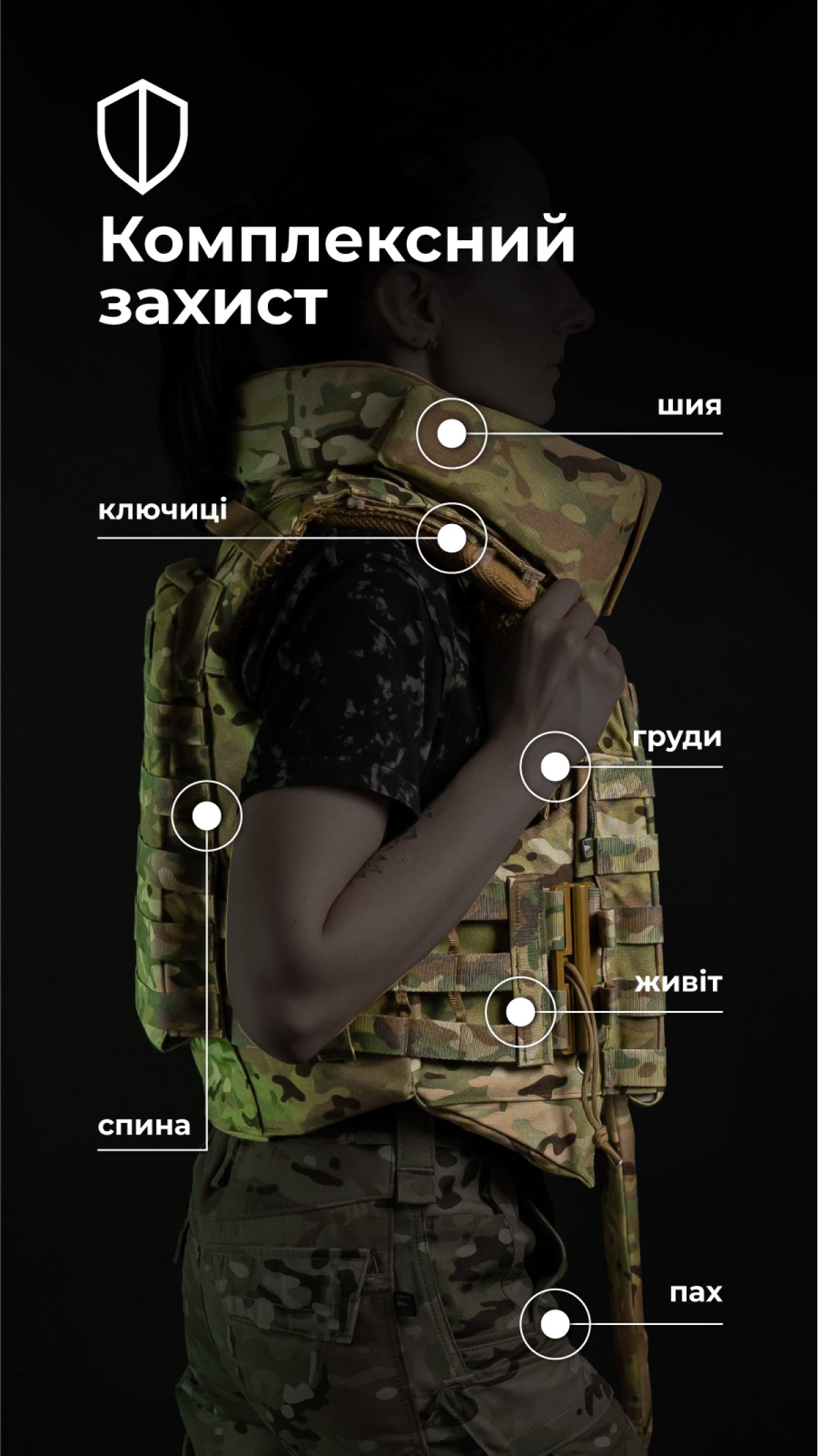 Женский бронежилет "Сармат" (1 класс защиты | под бронеплиты 25×30 см | Мультикам неоригинальный) ТМ Баллистика Женский бронежилет "Сармат" (1 класс защиты | под бронеплиты 25×30 см | Мультикам неоригинальный) ТМ Баллистика