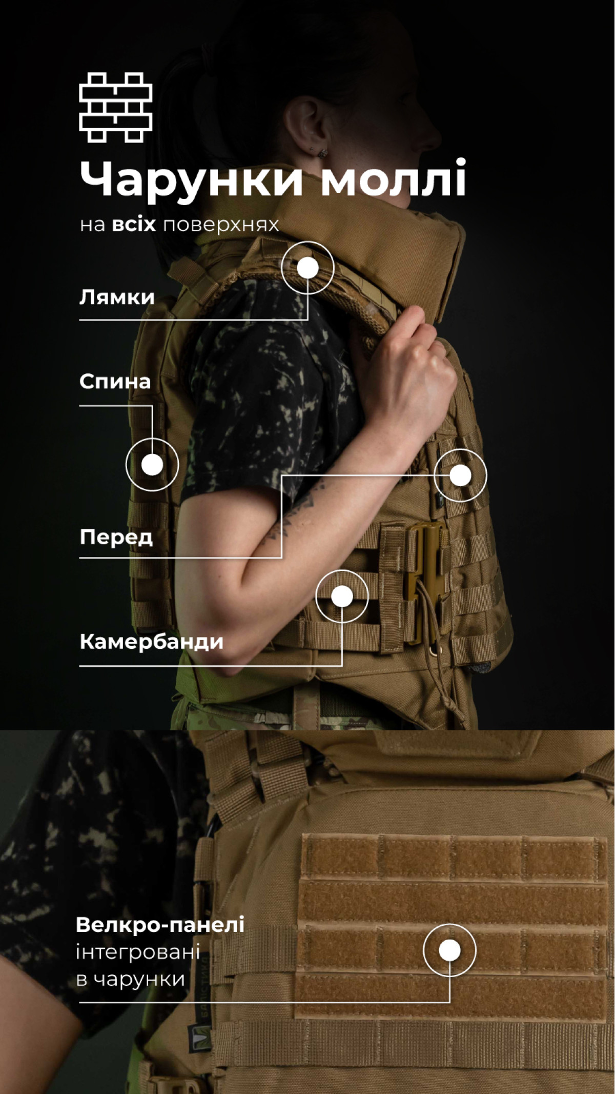 Женский бронежилет "Сармат" (1 класс защиты | под бронеплиты 25×30 см | Койот) ТМ Баллистика Женский бронежилет "Сармат" (1 класс защиты | под бронеплиты 25×30 см | Койот) ТМ Баллистика
