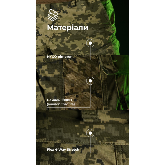 Тактические брюки "Пехота" без бронепакетов (ММ14 “Пиксель” | 54-56 | 176-182) ТМ Баллистика