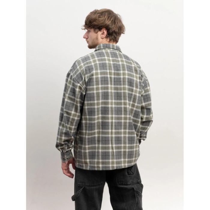 Картата сорочка “Клітинка № 9” (M | Молочно‑оливково‑сіра) ТМ Gard Картата сорочка “Клітинка № 9” (M | Молочно‑оливково‑сіра) ТМ Gard