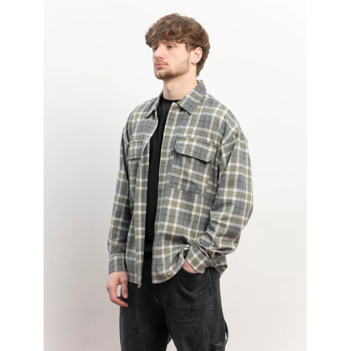 Картата сорочка “Клітинка № 9” (M | Молочно‑оливково‑сіра) ТМ Gard Картата сорочка “Клітинка № 9” (M | Молочно‑оливково‑сіра) ТМ Gard