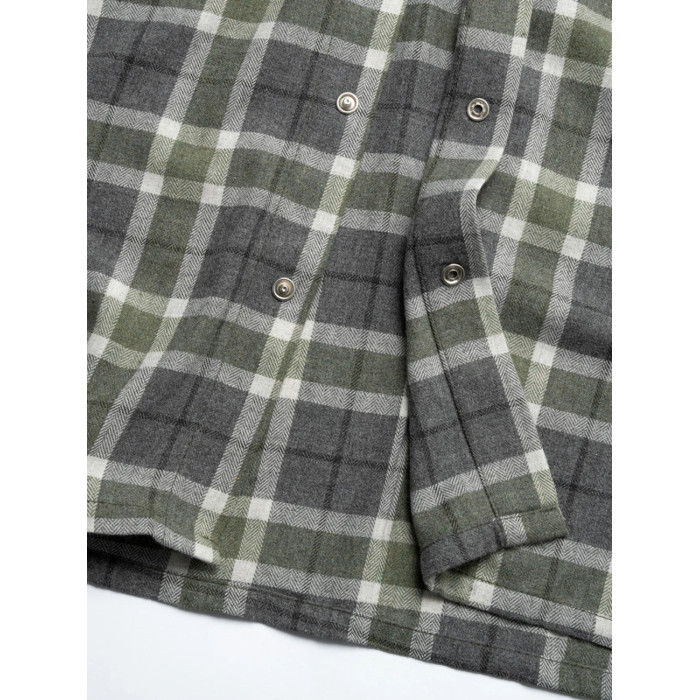 Картата сорочка “Клітинка № 9” (M | Молочно‑оливково‑сіра) ТМ Gard Картата сорочка “Клітинка № 9” (M | Молочно‑оливково‑сіра) ТМ Gard