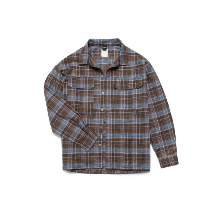 Картата сорочка “Клітинка № 13” (M | Коричнева) ТМ Gard