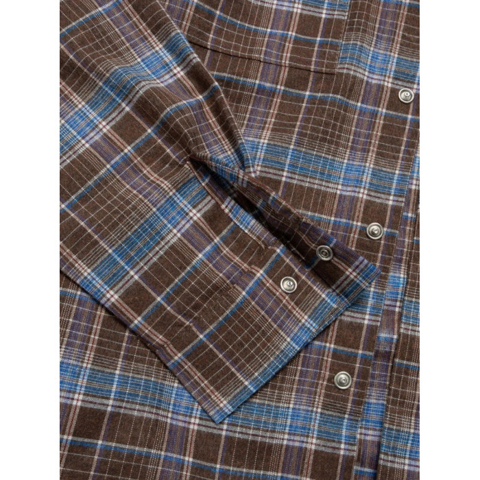 Картата сорочка “Клітинка № 13” (L | Коричнева) ТМ Gard