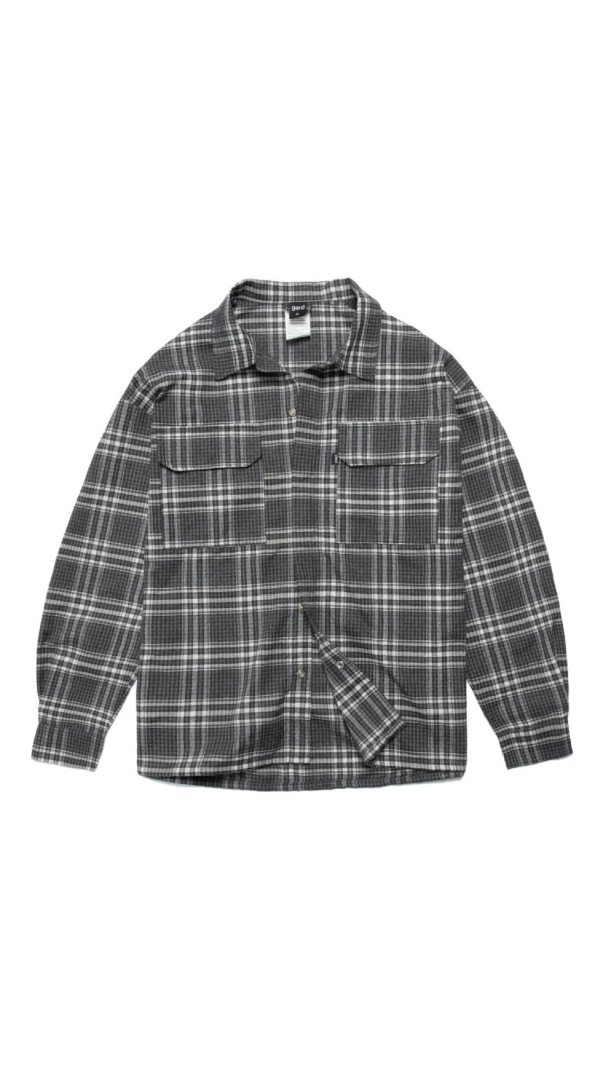 Картата сорочка “Клітинка № 17” (M | Світло‑сіра) ТМ Gard