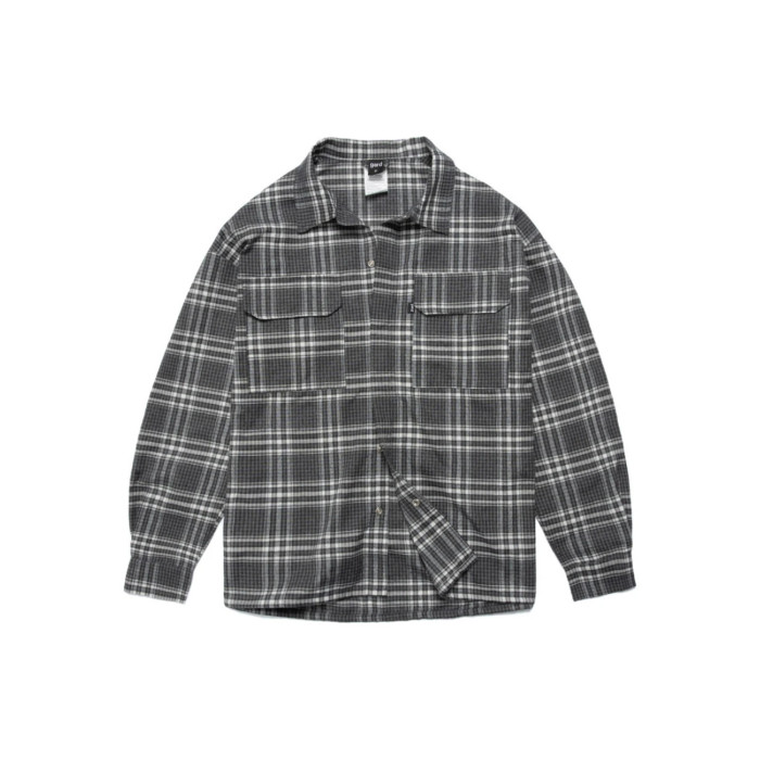 Картата сорочка “Клітинка № 17” (L | Світло‑сіра) ТМ Gard