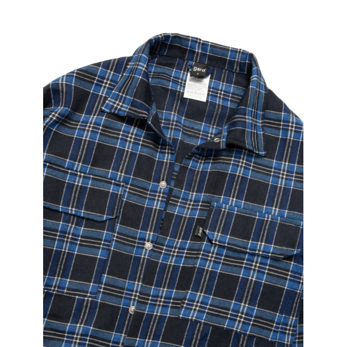 Картата сорочка “Клітинка № 18” (L | Синя) ТМ Gard