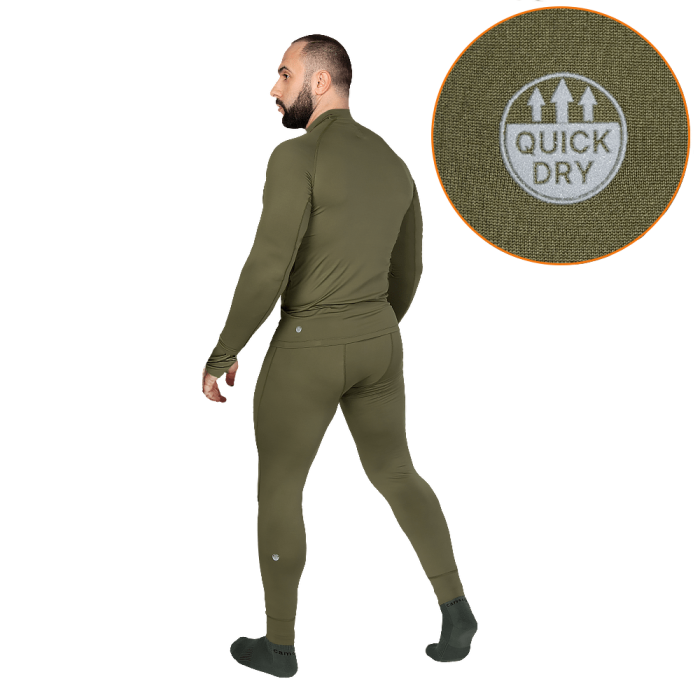 Комплект базового слоя LVL1 “CoolPass SJ 2.0” (XL | Влагоотводящий | Олива) ТМ Camotec