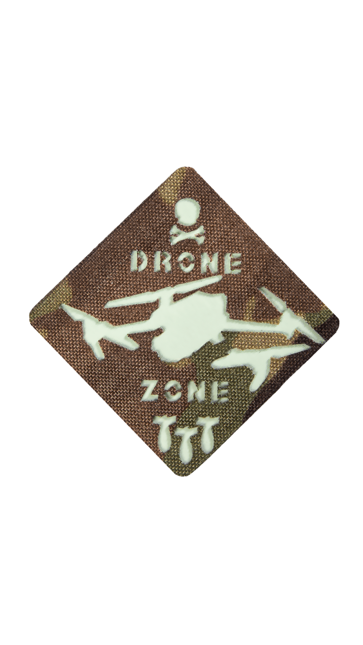 Светонакопительный патч “Dron Zone” (6х6 см | Мультикам) ТМ Camotec Светонакопительный патч “Dron Zone” (6х6 см | Мультикам) ТМ Camotec