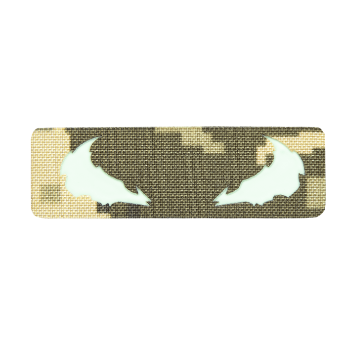 Светонакопительный патч “Глаза Венома” (2,5х8 см | ММ14 “Пиксель”) ТМ Camotec