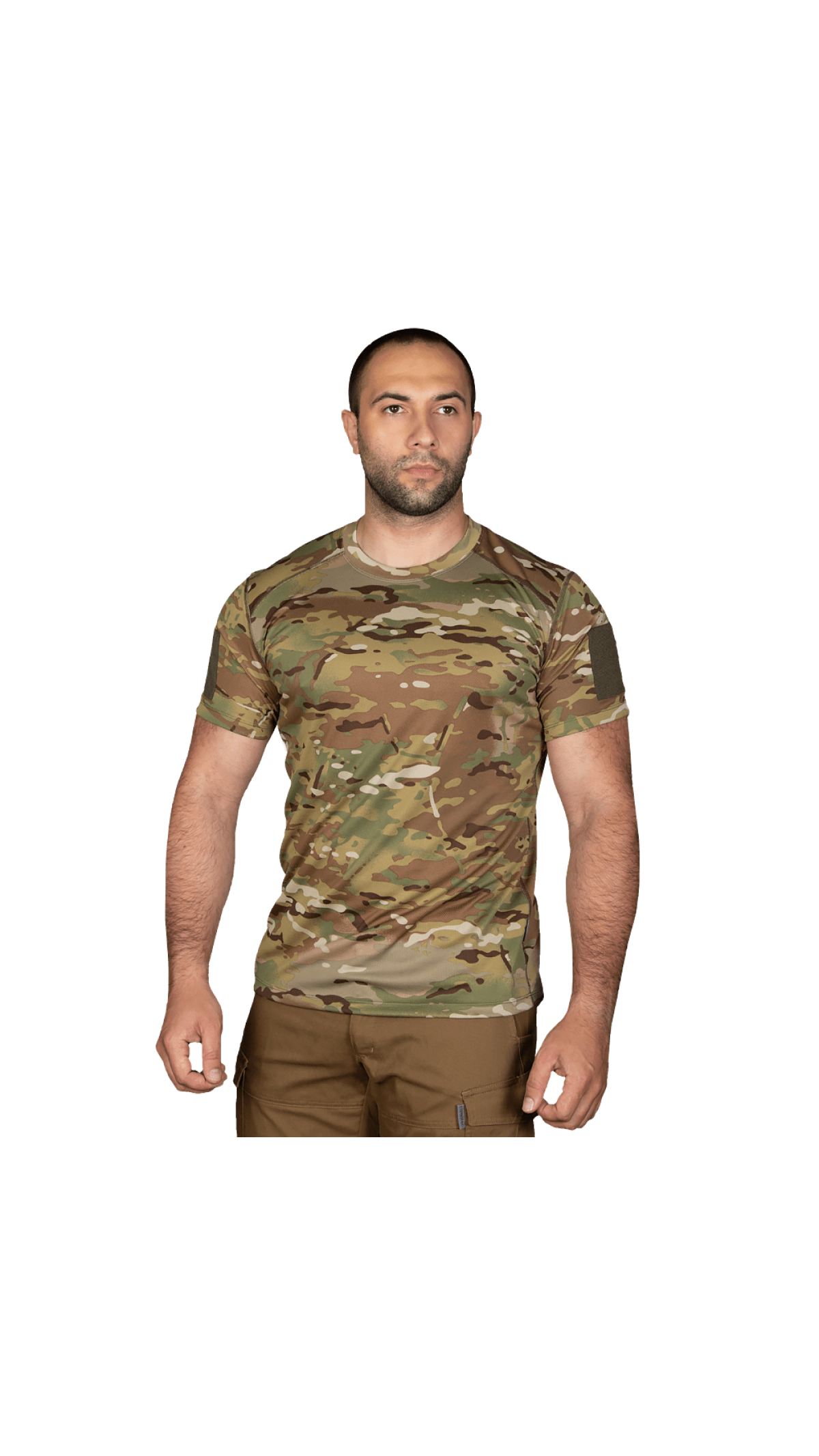 Тактическая футболка “Chiton Patrol” (XL | Влагоотводящая, антистатическая | Мультикам) ТМ Camotec