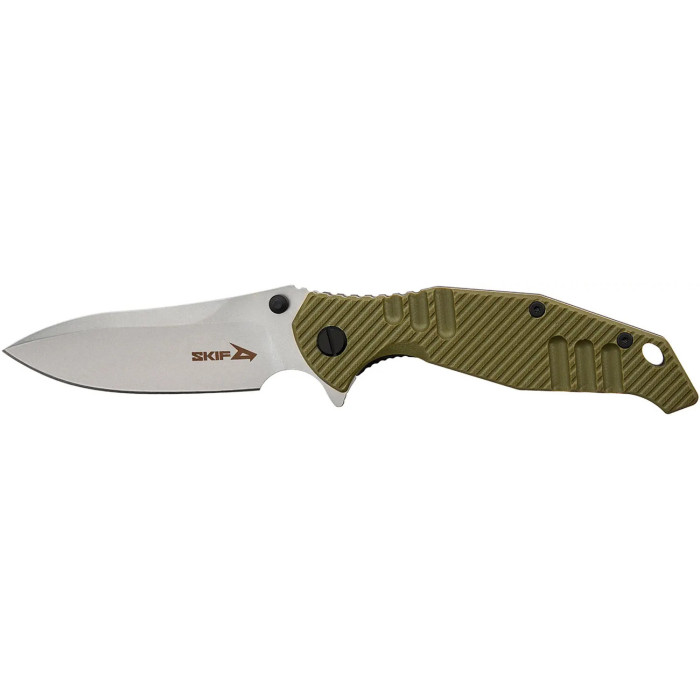 Нож складной “Adventure II” (Нержавеющая сталь | Обработка Stonewash | Олива) ТМ Skif