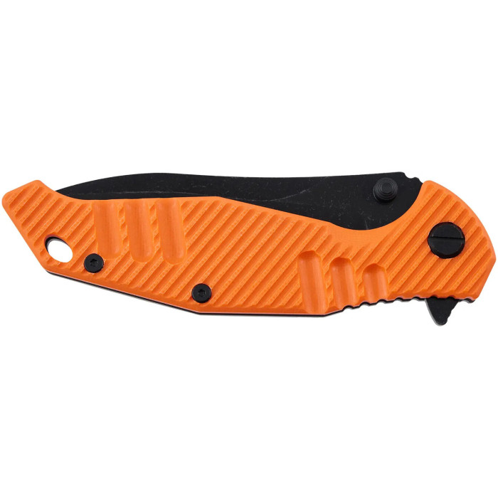 Нож складной “Adventure II” (Нержавеющая сталь | Обработка Black Stonewash | Оранжевый) ТМ Skif