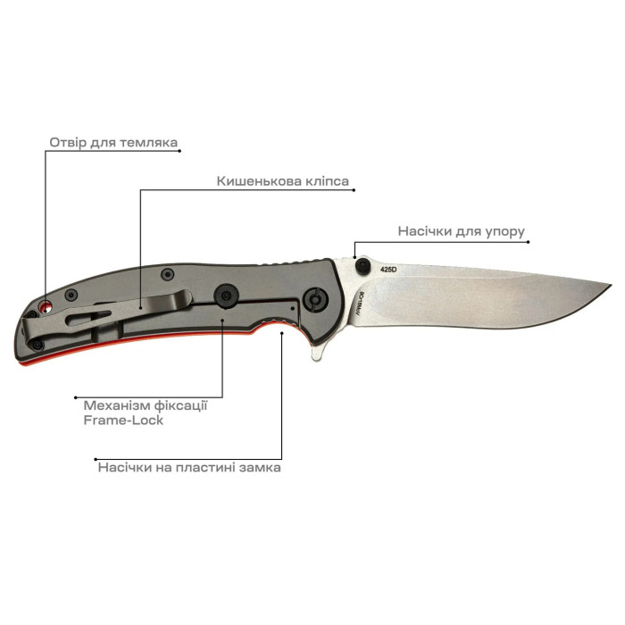 Нож складной “Urbanite II” (Нержавеющая сталь | Обработка Stonewash | Оранжевый) ТМ Skif Нож складной “Urbanite II” (Нержавеющая сталь | Обработка Stonewash | Оранжевый) ТМ Skif