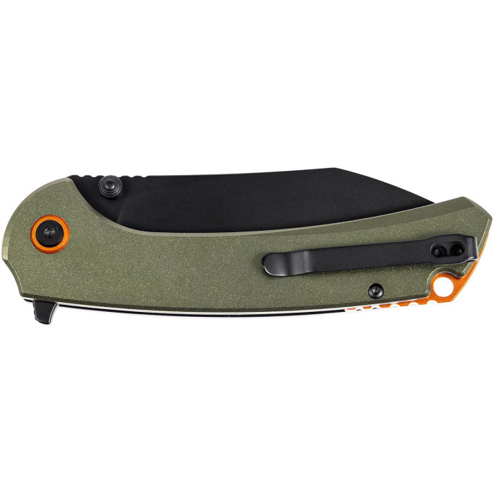 Нож складной “Jock” (Нержавеющая сталь | Черное покрытие лезвия | Олива) ТМ Skif