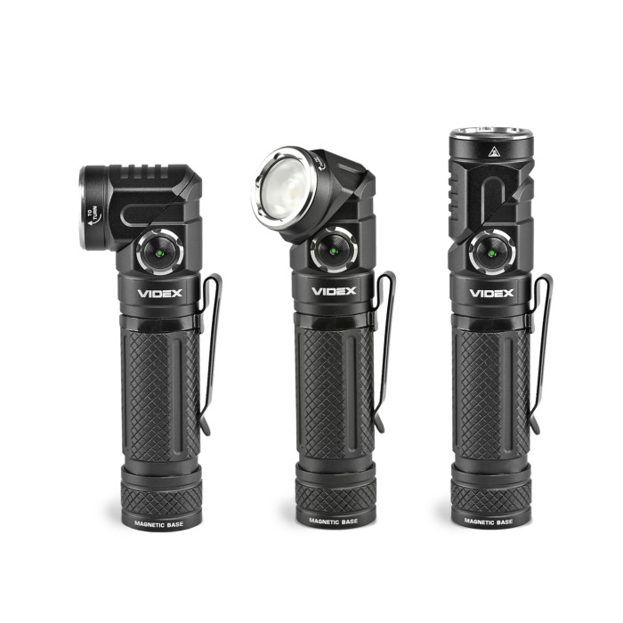 Портативный LED-фонарь “VLF-A232R” (1000 лм | Белый и красный свет | Черный) ТМ VIDEX