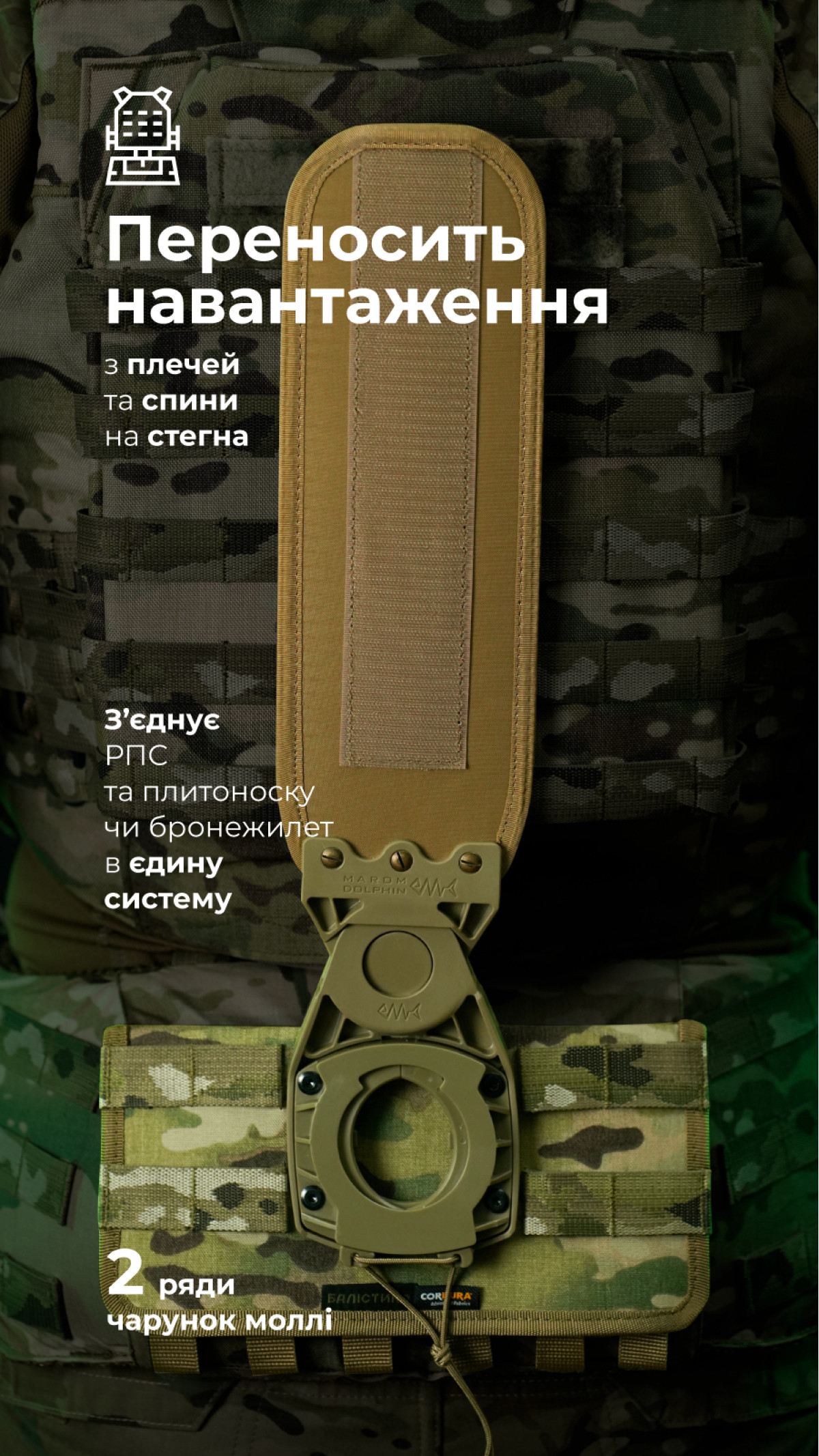 Система разгрузки и распределения веса Marom Dolphin (2 ряда молли | Мультикам) ТМ Баллистика