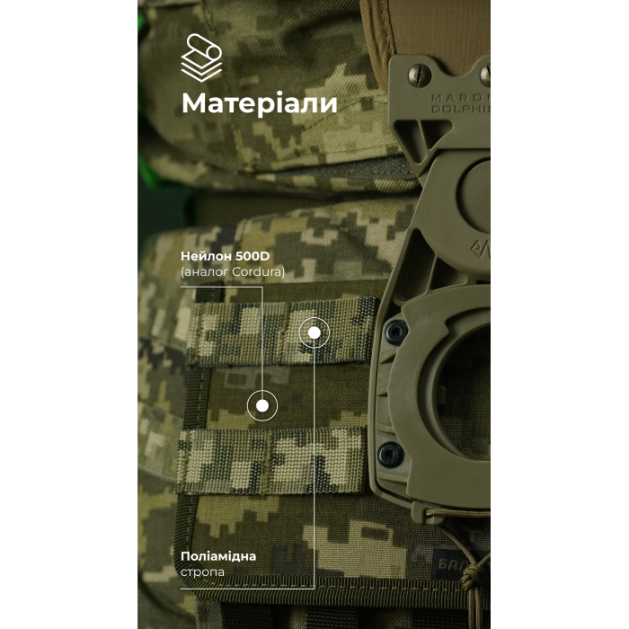 Система разгрузки и распределения веса Marom Dolphin (2 ряда молли | ММ14 “Пиксель”) ТМ Баллистика Система разгрузки и распределения веса Marom Dolphin (2 ряда молли | ММ14 “Пиксель”) ТМ Баллистика