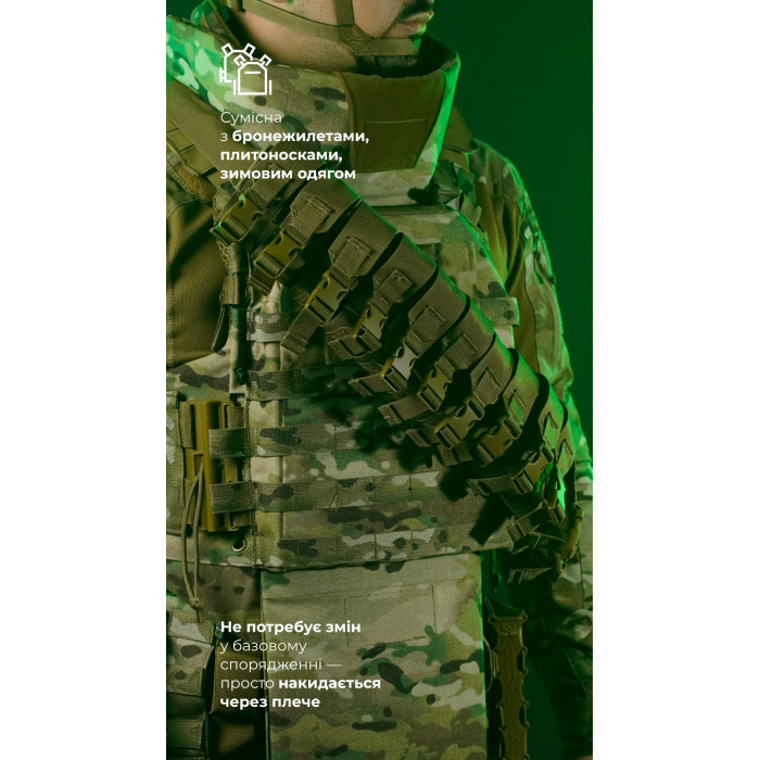 Бандольєра під 40-мм гранати «Пращ» (на 12 пострілів | Койот) ТМ Балістика