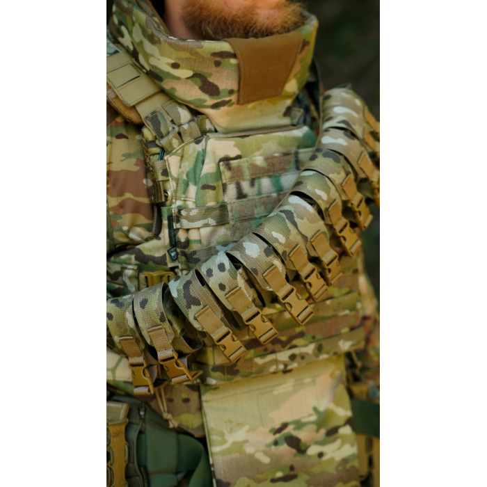 Бандольера под 40‑мм гранаты «Пращ» (на 12 выстрелов | Мультикам) ТМ Баллистика Бандольера под 40‑мм гранаты «Пращ» (на 12 выстрелов | Мультикам) ТМ Баллистика