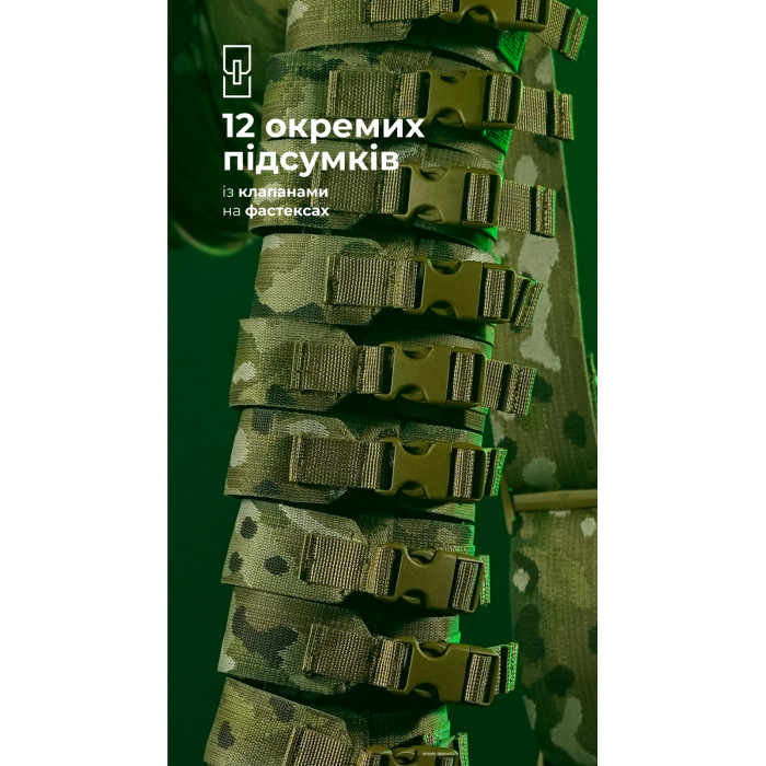 Бандольера под 40‑мм гранаты «Пращ» (на 12 выстрелов | Мультикам) ТМ Баллистика Бандольера под 40‑мм гранаты «Пращ» (на 12 выстрелов | Мультикам) ТМ Баллистика