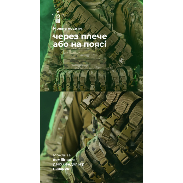 Бандольера под 40‑мм гранаты «Пращ» (на 12 выстрелов | Мультикам) ТМ Баллистика Бандольера под 40‑мм гранаты «Пращ» (на 12 выстрелов | Мультикам) ТМ Баллистика