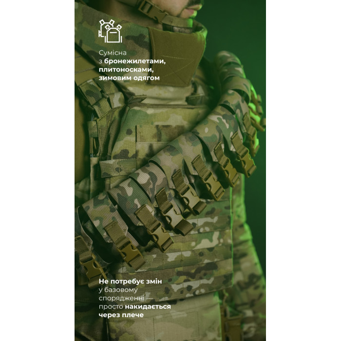 Бандольера под 40‑мм гранаты «Пращ» (на 12 выстрелов | Мультикам неоригинальный) ТМ Баллистика Бандольера под 40‑мм гранаты «Пращ» (на 12 выстрелов | Мультикам неоригинальный) ТМ Баллистика