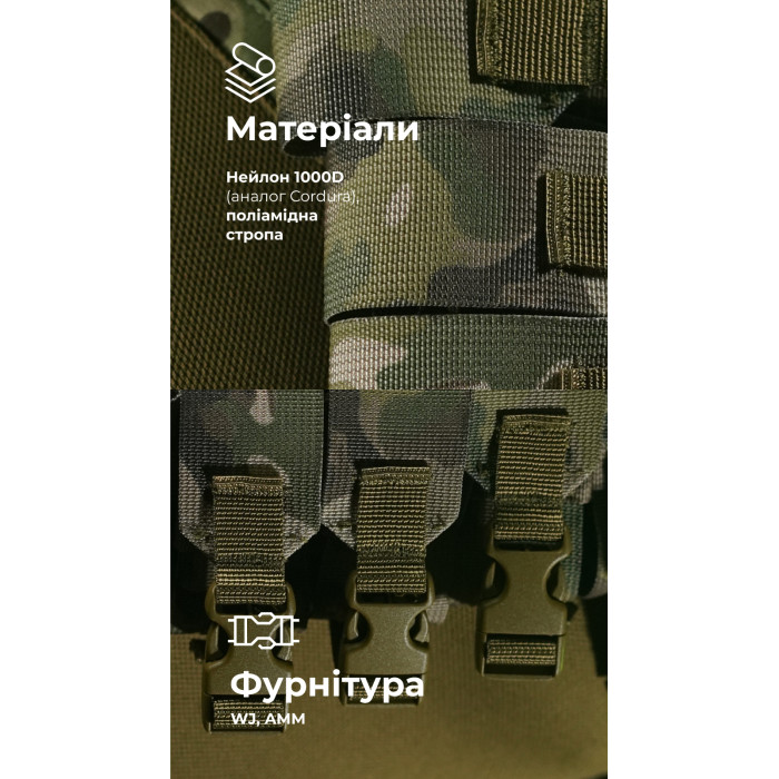 Бандольера под 40‑мм гранаты «Пращ» (на 12 выстрелов | Мультикам неоригинальный) ТМ Баллистика Бандольера под 40‑мм гранаты «Пращ» (на 12 выстрелов | Мультикам неоригинальный) ТМ Баллистика