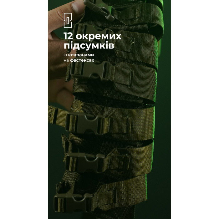 Бандольера под 40‑мм гранаты «Пращ» (на 12 выстрелов | Олива) ТМ Баллистика Бандольера под 40‑мм гранаты «Пращ» (на 12 выстрелов | Олива) ТМ Баллистика