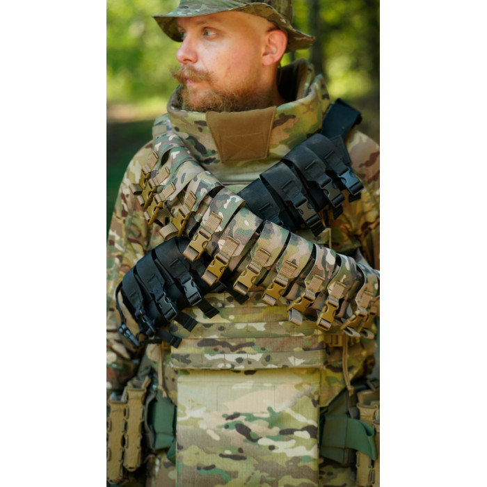 Бандольера под 40‑мм гранаты «Пращ» (на 12 выстрелов | Черный) ТМ Баллистика Бандольера под 40‑мм гранаты «Пращ» (на 12 выстрелов | Черный) ТМ Баллистика