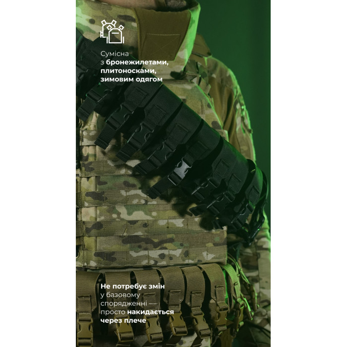 Бандольера под 40‑мм гранаты «Пращ» (на 12 выстрелов | Черный) ТМ Баллистика Бандольера под 40‑мм гранаты «Пращ» (на 12 выстрелов | Черный) ТМ Баллистика