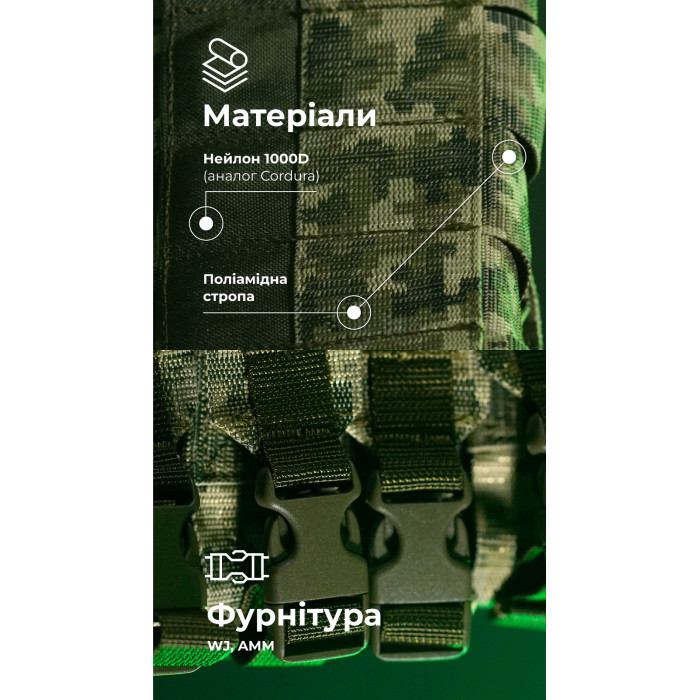 Бандольера под 40‑мм гранаты «Пращ» (на 12 выстрелов | ММ 14 "Пиксель") ТМ Баллистика Бандольера под 40‑мм гранаты «Пращ» (на 12 выстрелов | ММ 14 "Пиксель") ТМ Баллистика