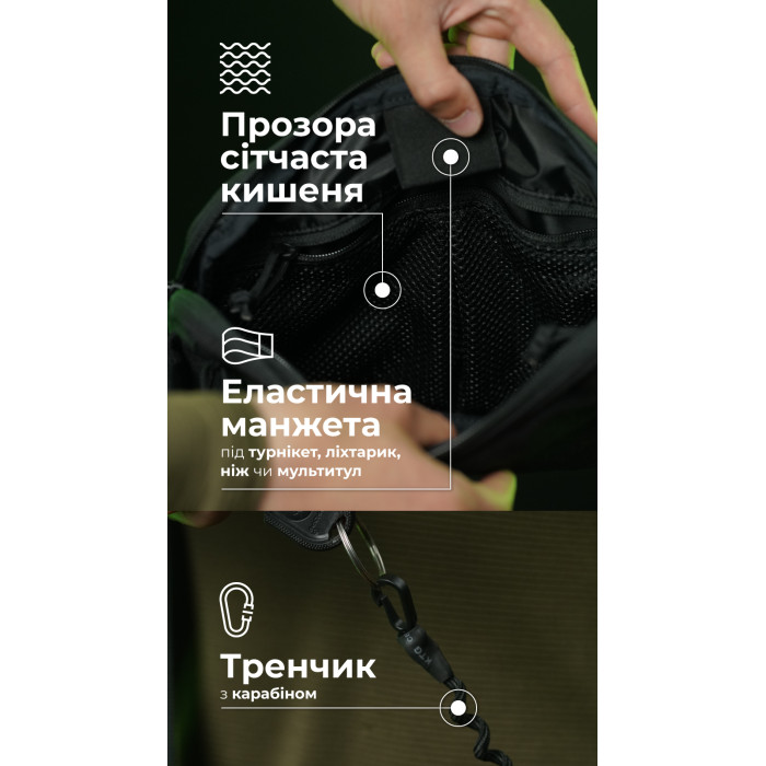 Сумка через плече "Ташка" (Чорна) ТМ Балістика