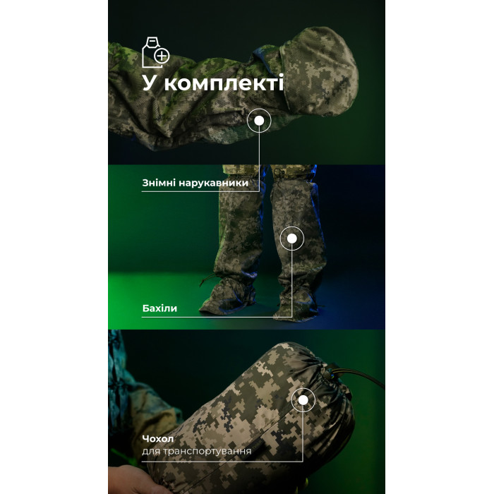 Антитепловизионный пончо-плащ "Чугайстер" GEN 2 (ММ14 "Пиксель") ТМ Баллистика