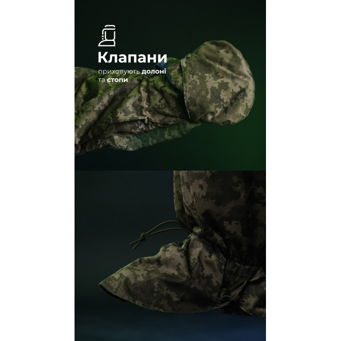 Антитепловизионный пончо-плащ "Чугайстер" GEN 2 (ММ14 "Пиксель") ТМ Баллистика