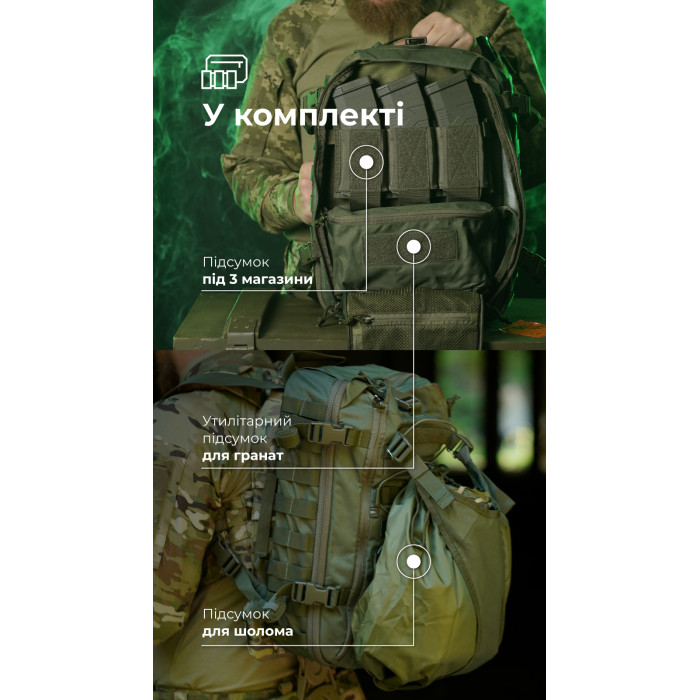 Штурмовий рюкзак «Штормар» (21 л | Олива) ТМ Балістика Штурмовий рюкзак «Штормар» (21 л | Олива) ТМ Балістика