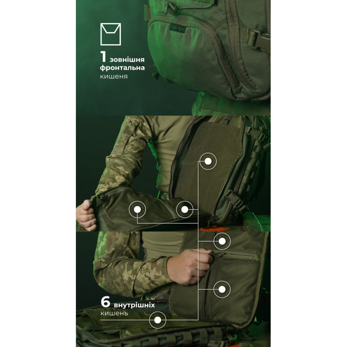 Штурмовий рюкзак «Штормар» (21 л | Олива) ТМ Балістика Штурмовий рюкзак «Штормар» (21 л | Олива) ТМ Балістика