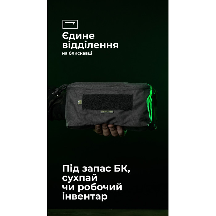 Утилитарный подсумок "Тайник" (26×15×6 см | Велкро | Черный) ТМ Баллистика