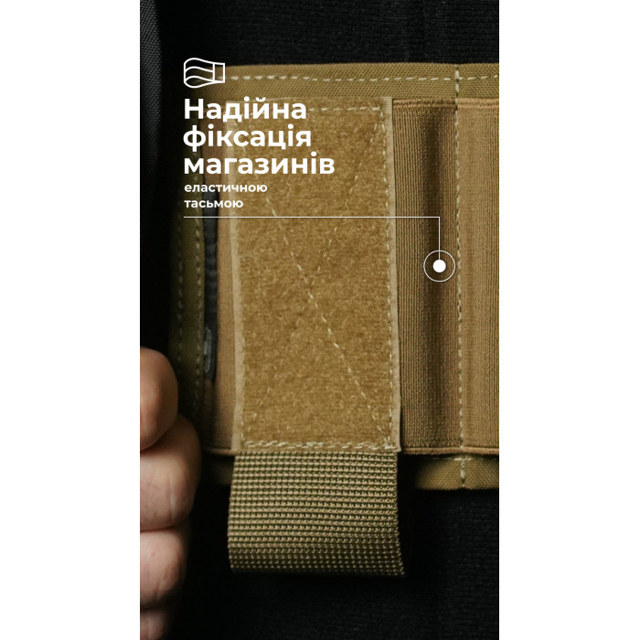 Подсумок для магазинов “Трискель” (3 магазина | Велкро | Койот) ТМ Баллистика