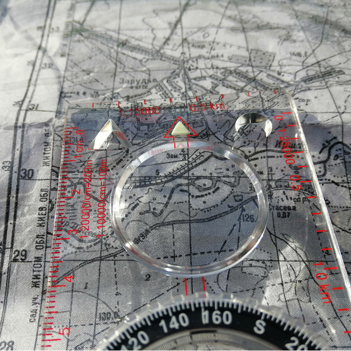 Багатофункціональний компас для карт ТМ M-Tac