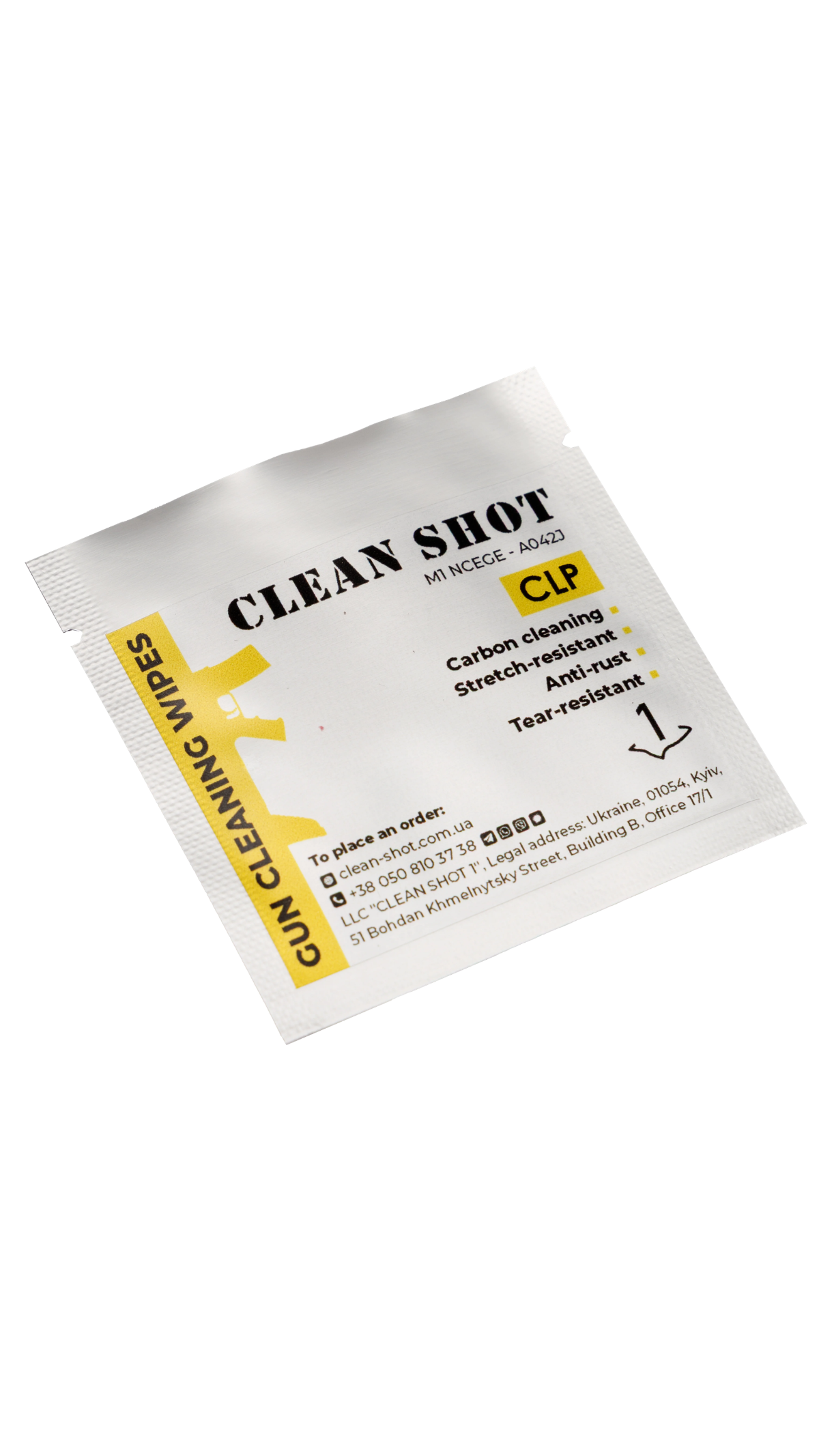 Салфетка для чистки оружия "CLP" (15×20 см | 1 шт) ТМ Clean Shot