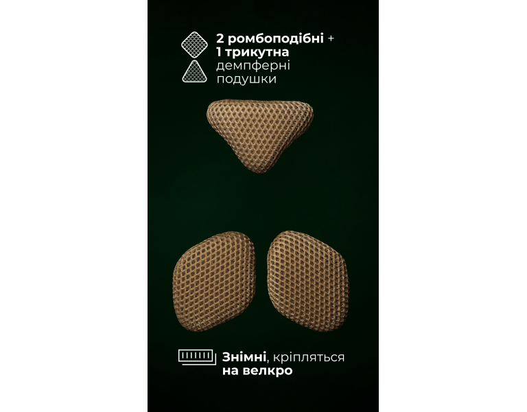 Женский комплект модульных демпферов для плитоноски “М4” (3 шт | Под 1 плиту | Койот) ТМ Баллистика