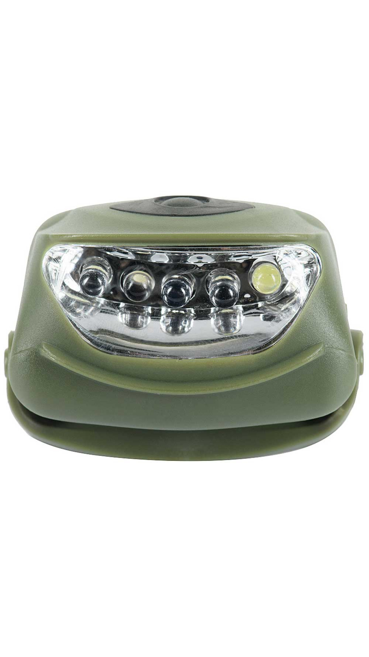 Налобний ліхтар (4 білі + 1 червоний LED | 18 лм | Олива) ТМ M-Tac