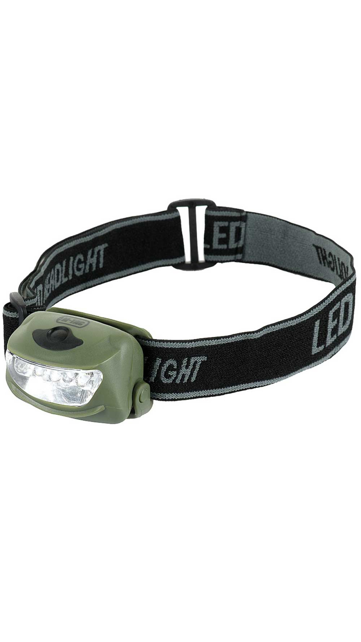 Налобный фонарь (4 белые + 1 красный LED | 18 лм | Олива) ТМ M-Tac