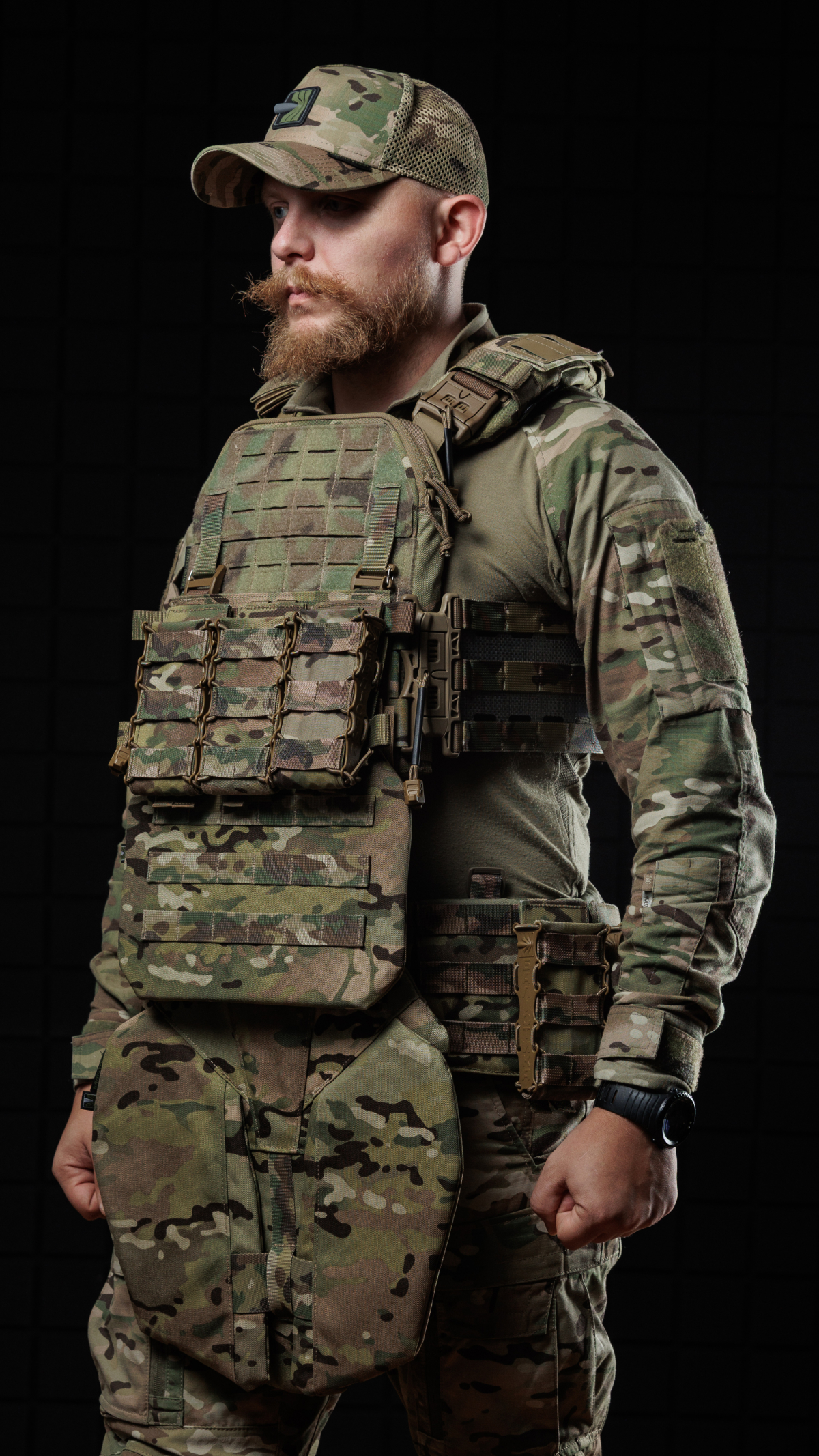 Комплект баллистической защиты паха “Калкан” и живота “Подол” (XL-3XL | 1 класс | Мультикам неоригинальный) ТМ Баллистика