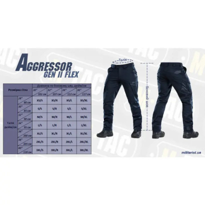 M-Tac штани Aggressor Gen.II Flex Dark Navy Blue (р.32/30)