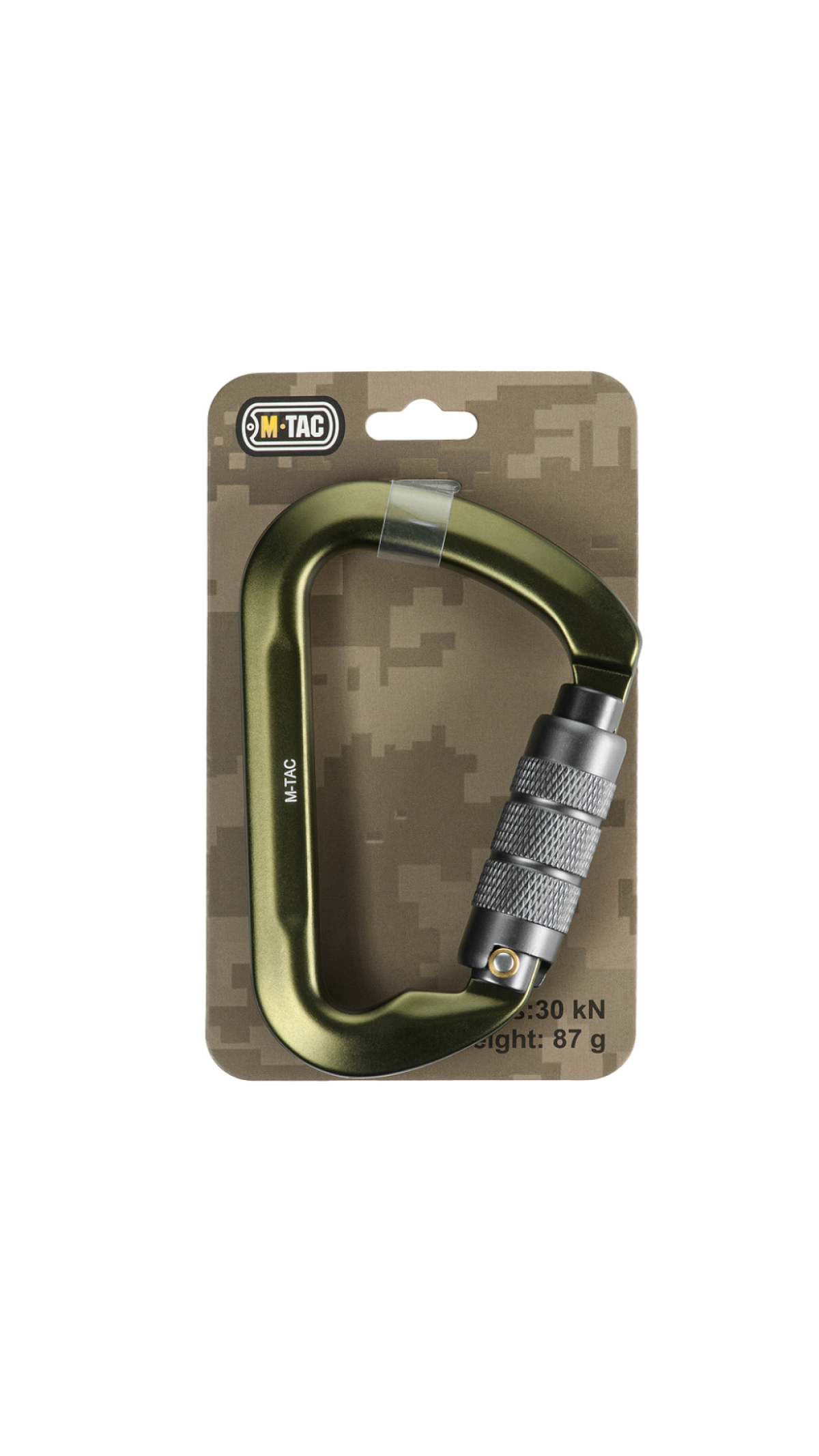 Карабин тактический "Keylock" (10 см | Алюминий | Army Green) ТМ M-Tac