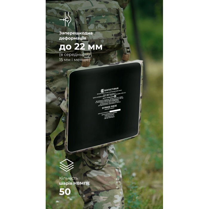 Балістичний пакет для тактичного килимка L (2 клас | 35,5×25,5 см | 755 г | НВМПЕ ✡ Ізраїль) ТМ Балістика